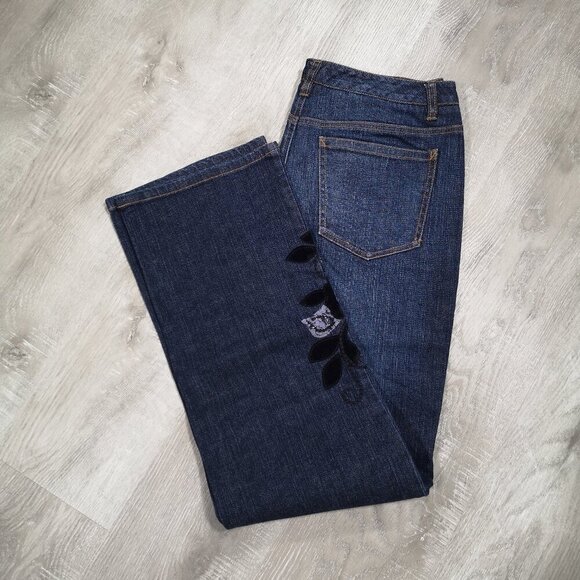 Talbots Stretch Ladies Size 8 Straight Leg Dark Wash Jeans - Picture 9 of 15